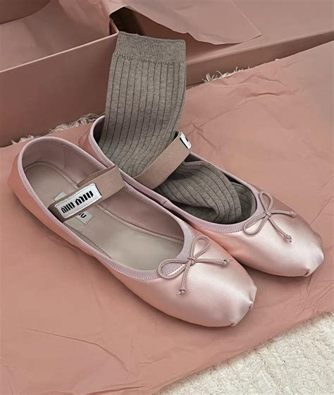 miu miu socks shoes|miu miu ballet flats.